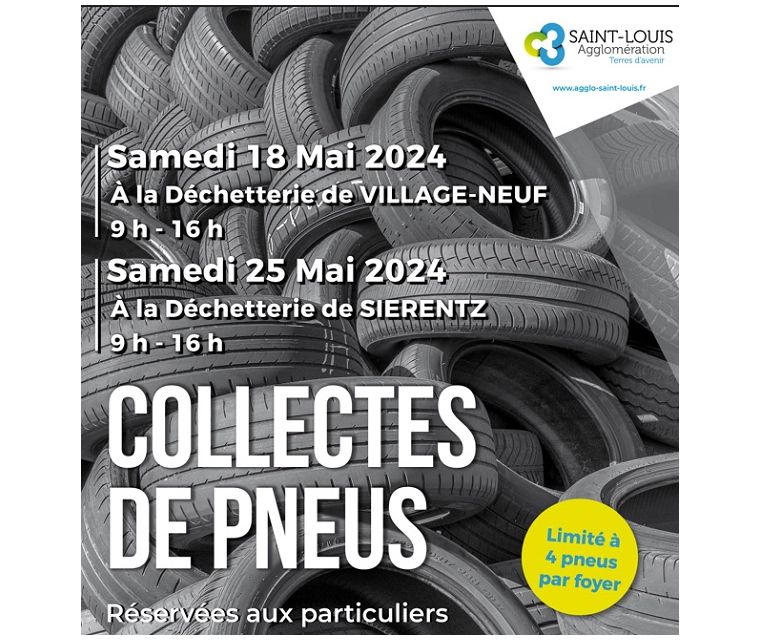  Collectes de pneus à Village-Neuf et Sierentz